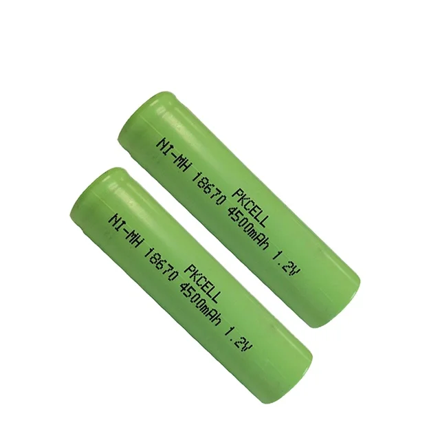 PKCELL 1.2v ni-mh 18670 4500mAh rechargeable batteries for portable audio devices
