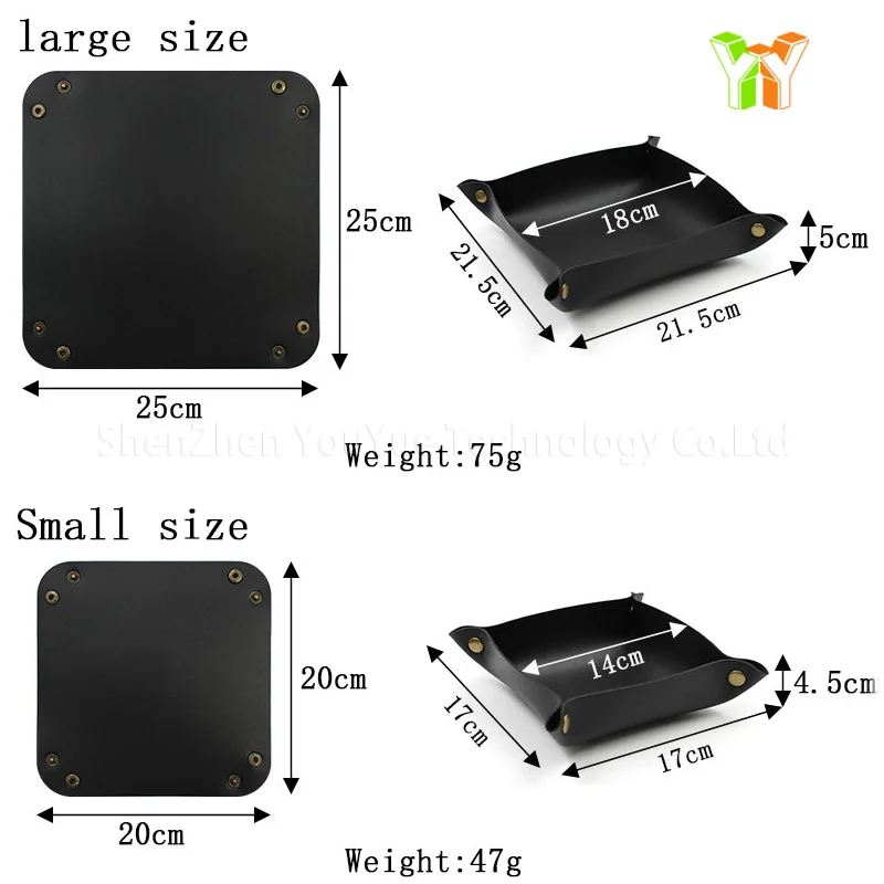 Personalized storage baskets pu leather factory custom desk organize set hot selling storage box for keys faux leather