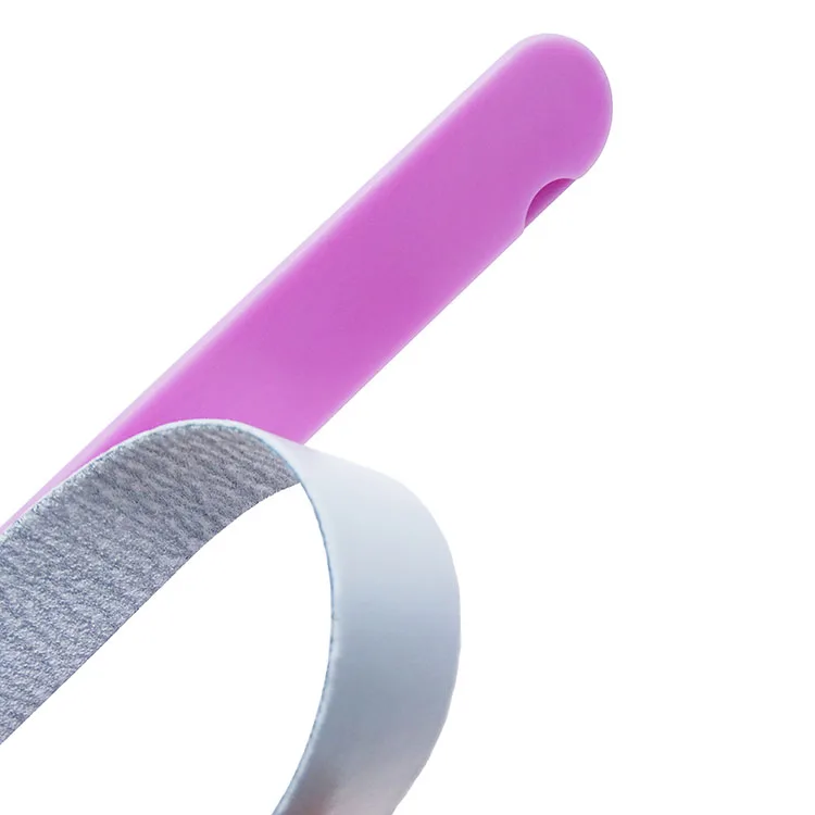 High quality custom logo plastic board nail file 100/180 with replacement sandpaper