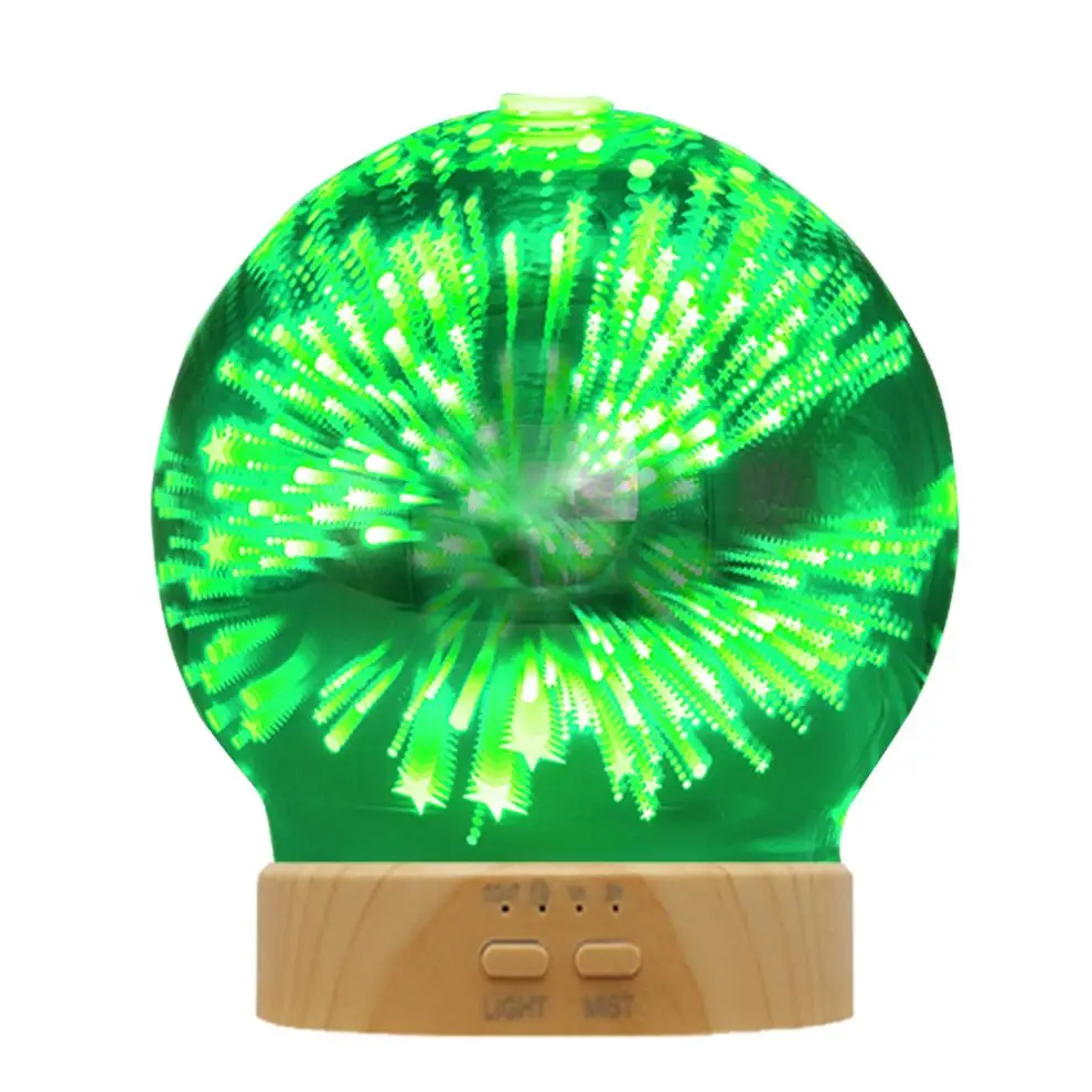 3D glass unique to sell firework ultrasonic electronic aroma perfume aromatherapy home yoga diffuser