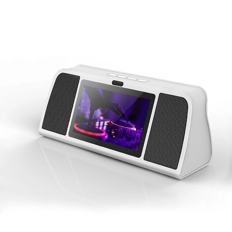 Portable Speaker Subwoofer Wireless Soundbar  7 Inch 2 (2.0) Battery Display Visual Information Android 7.0