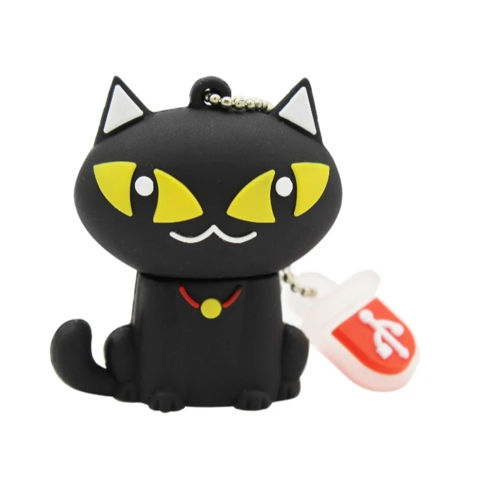 
New Hot 3D rubber Cartoon cat model USB 2.0 Memory Stick Flash pen Drive card U disk 
