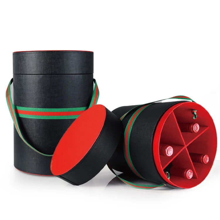 Портативный Футляр для вина кожаный футляр 4 бутылок упаковка Подарочная коробка