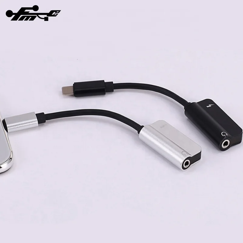 3.5mm AUX 8Pin Audio Charger For iPhone Headphone Jack Adapter