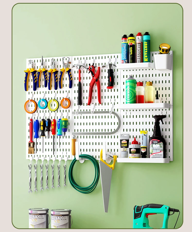  Pegboard Combination Kit Modular Hanging for Wall Organizer Crafts Organization  Ornaments Display Nursery Storage_21