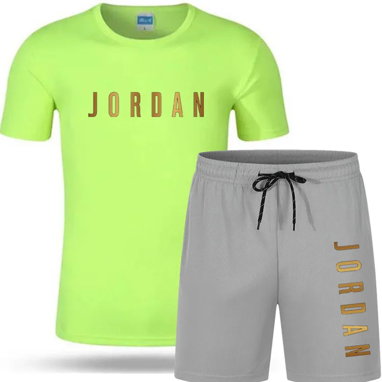 
2020 Patchwork Short Sets For Men Casual Clothes Summer Man 2 Piece Set Sports Suits For Men Shirts and shorts Male Sets 