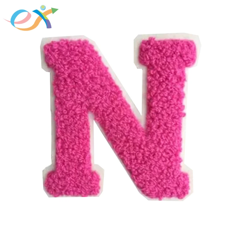 custom sew on embroidered chenille varsity letterman jacket patches W letter