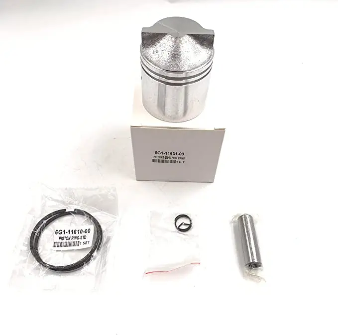 6E0-11631-00-98 For Yamaha Outboard 4HP 5HP 2-Stroke 50MM Marine Engine Boat Motor Piston Kit Assy Ring Set