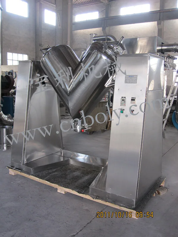 High Efficiency Pharmaceutical Industrial V Type Agitator Mixer Machine For Synthetic drugs