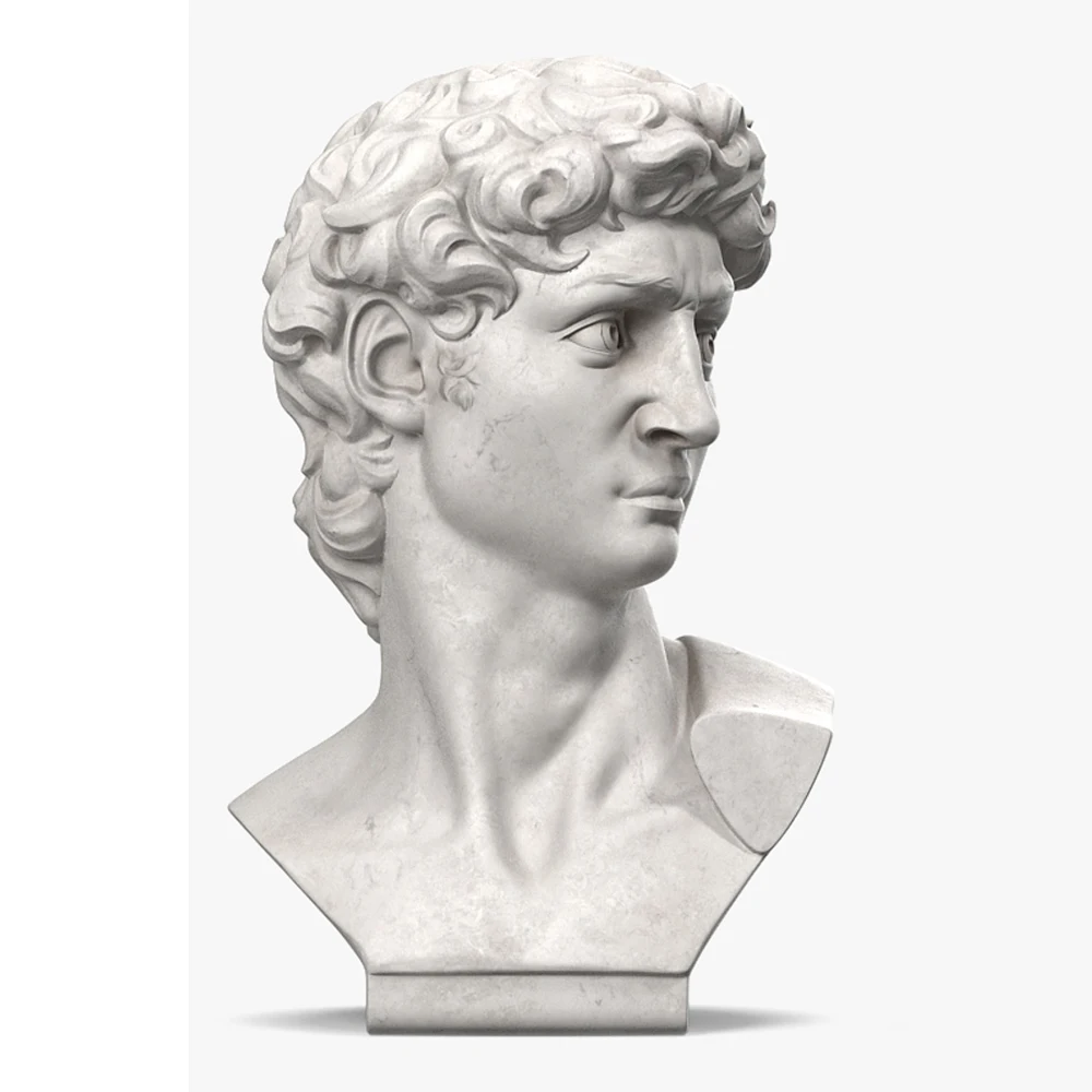 polymer custom Rapid Prototype SLA SLS 3D Printing Service 3D Model for bust of david beautiful marble statue