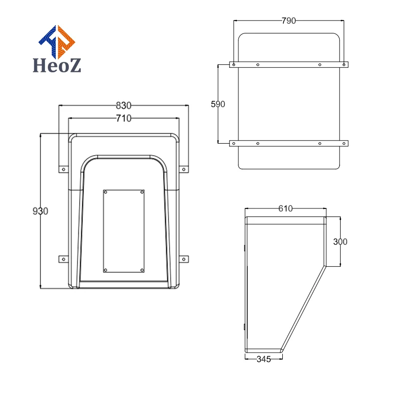 GRP Material 23dB 35DB Customized Sound-Proof Outdoor Weatherproof Emergency Telephone Acoustic hoods/Booth