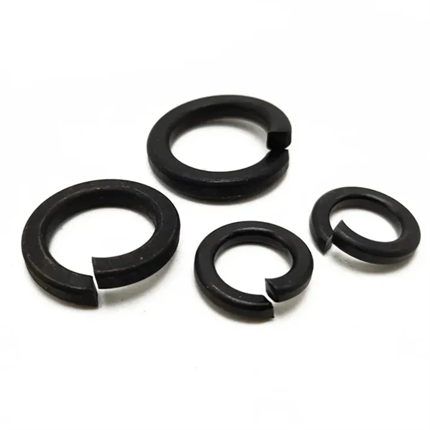 High-Strength Elastic Gb93 Blackened Split Spring Anti-Loosening Spring Washers