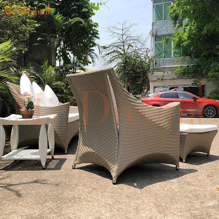 Mr Dream contemporary Shangri-La Hotel rattan wicker outdoor garden lounge suit sofa set