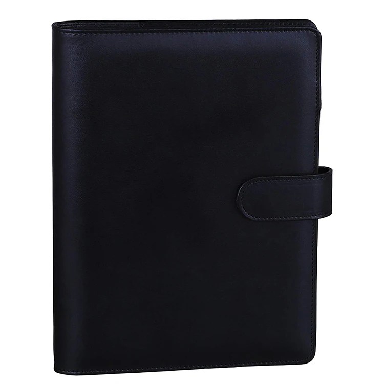 A5 A6 Budget Binder Checkered PU Leather Notebook Loose Leaf Spiral Notebook Business Planner Grid Pattern Budget Binder