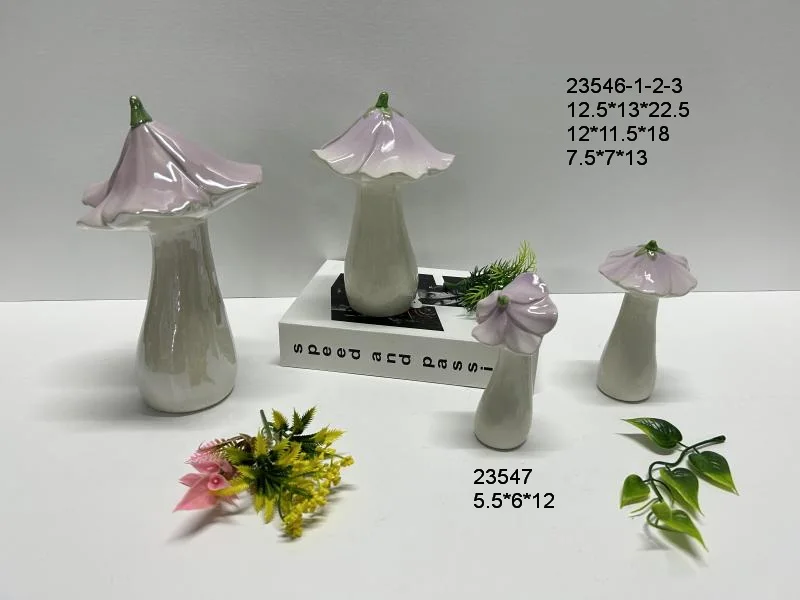New Design Easter Ceramic Mushroom Decoration Cute Home Decoration for Spring Season