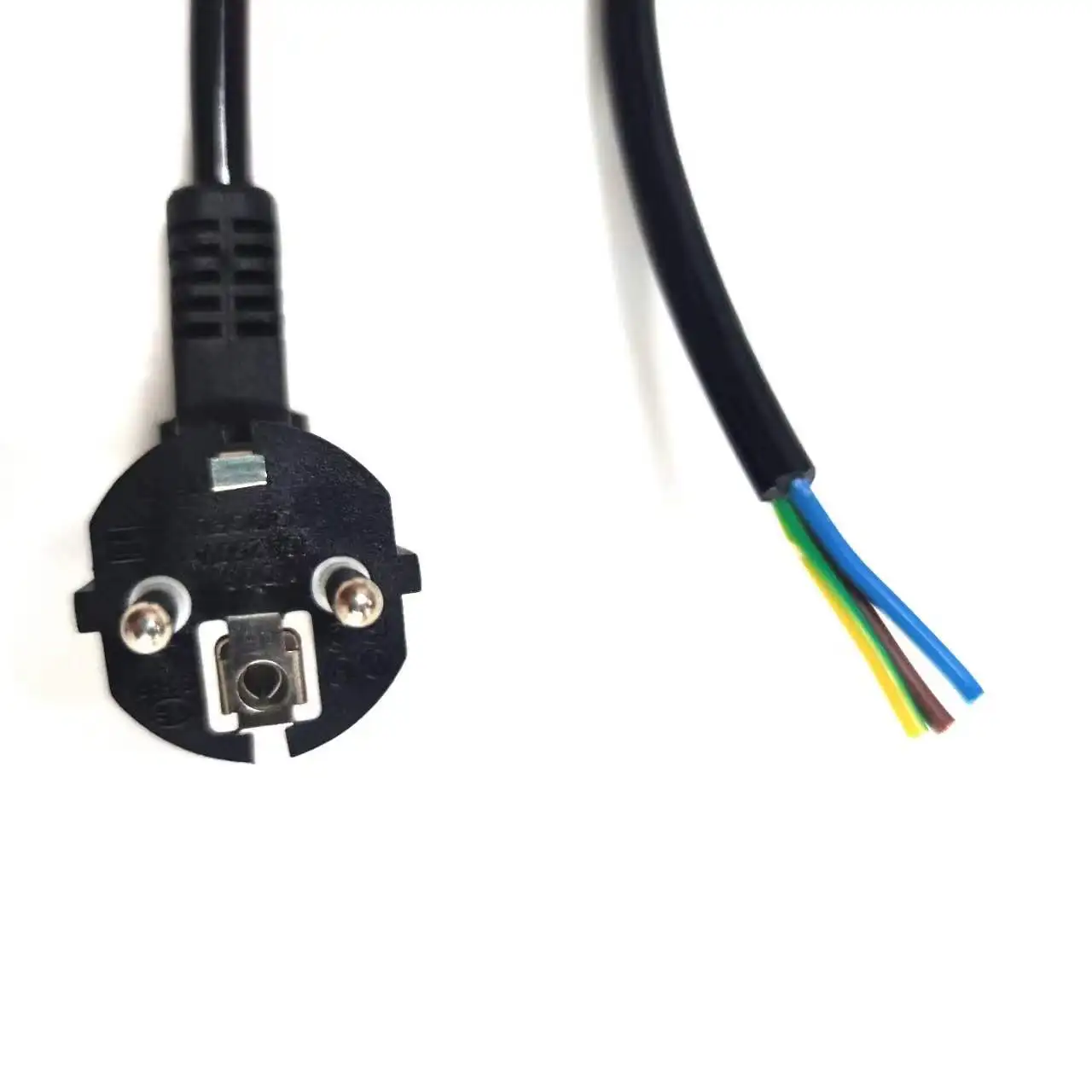 0.75mm2 EU Schuko plug to Pigtail open end European Electrical Power supply cord