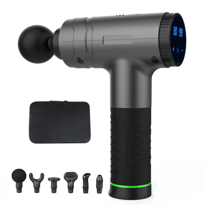 Customized Logo 20W Big Power Small Gun Massager Myofascial Deep Relaxation Equipment 30 Speed Touch Screen Massage Gun