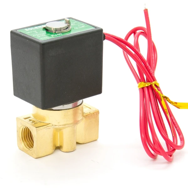 Hoyan  1/8 1/4 inch gas air water  24V 220V AC DC small brass solenoid valve with wire type