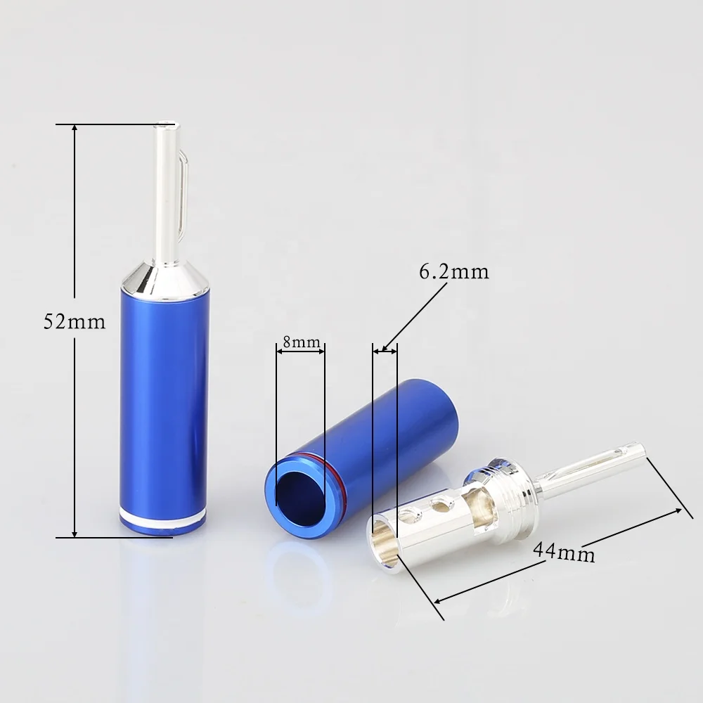 Silver Plated Speaker Cable banana Plug HIFI banana Connector for Speaker Wire DIY Speaker cable
