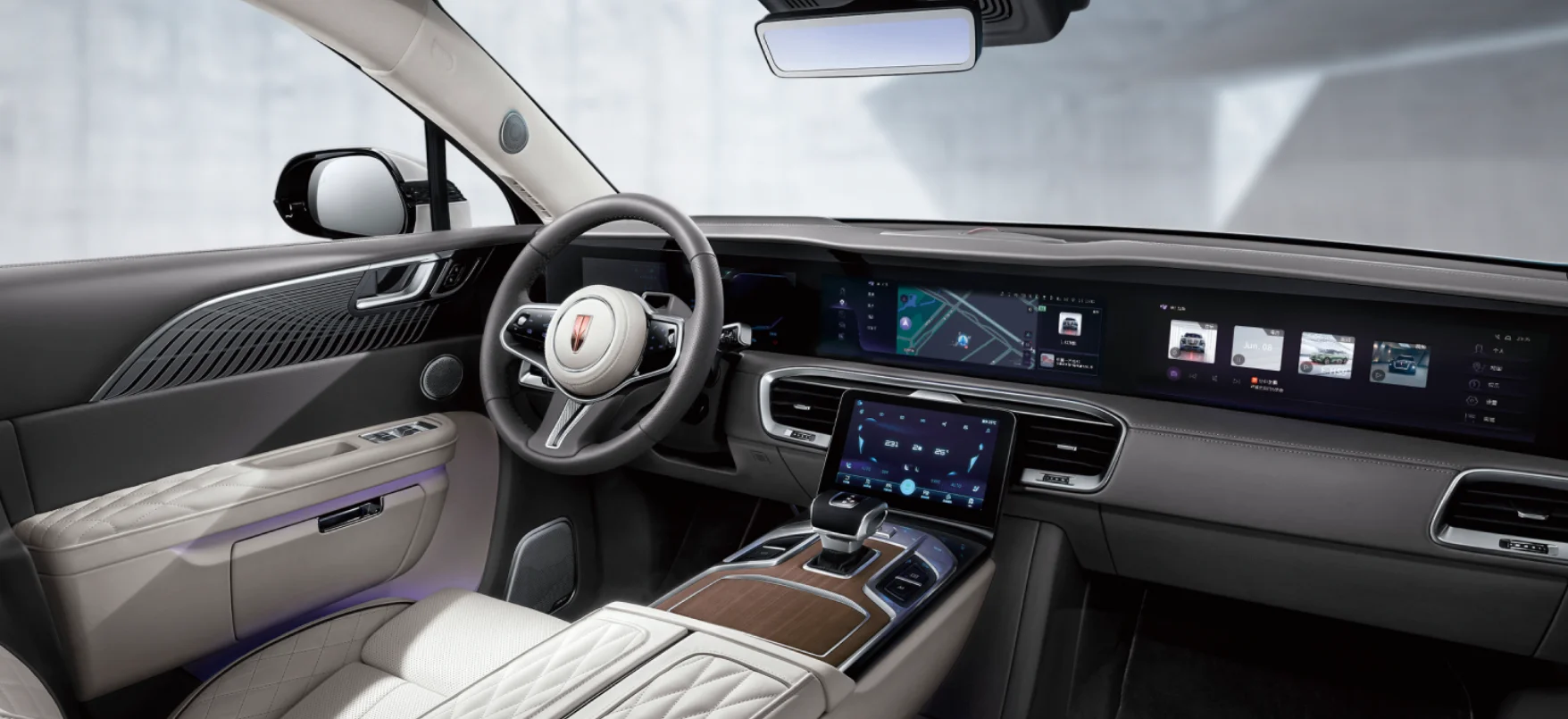 Hot Selling Hongqi EHS9  New Energy Car Pure Electric Large SUV 4 WD 6 Seats Fast Speed 200Km/h Range 690KM Deposit Pre-sale