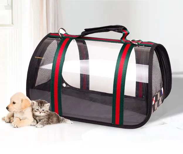 Advocator Pvc Material New Casual Breathable Clear Pet Carrier Handbag Transparent Shoulder Crossbody Cat Dog Carrier Travel Bag