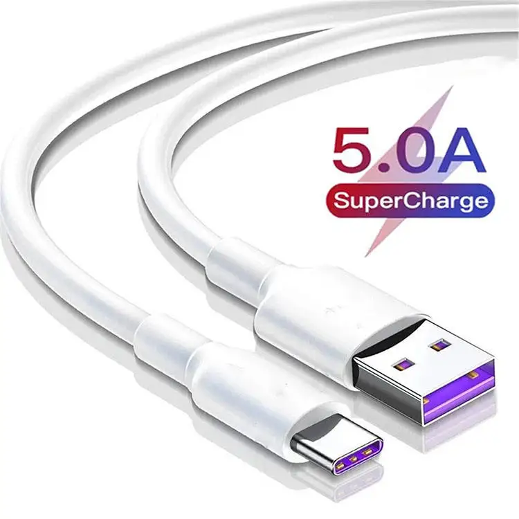 Popular Super Fast Charging Type C 5A Usb Charger Data Cable For Huawei For Xiaomi For Samsung Mobile Phone
