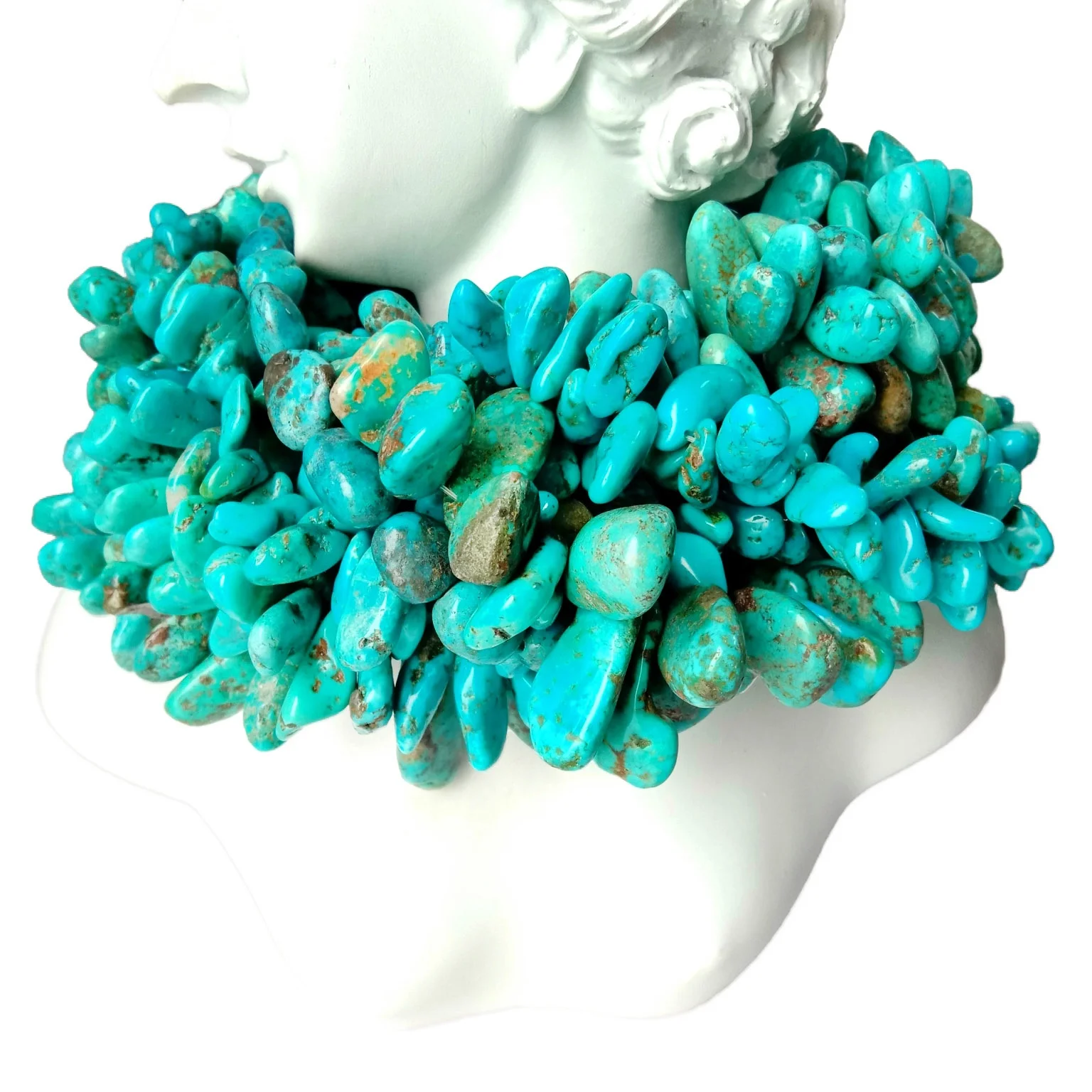 Genuine Arizona Kingma Turquoise  Natural Blue Green Turquoise Nugget Loose Gemstone Beads