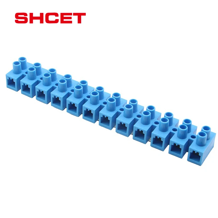 High Voltage Electrical HFW U type H type PE PP PA White And Black plastic wire 10mm 10a terminal block barrier strip screw