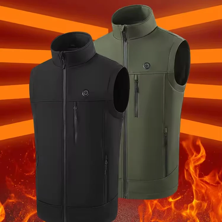 Wholesales Winter and outdoor 3 level temperature heated body warmer sleeveless vest usb heated vest for men
