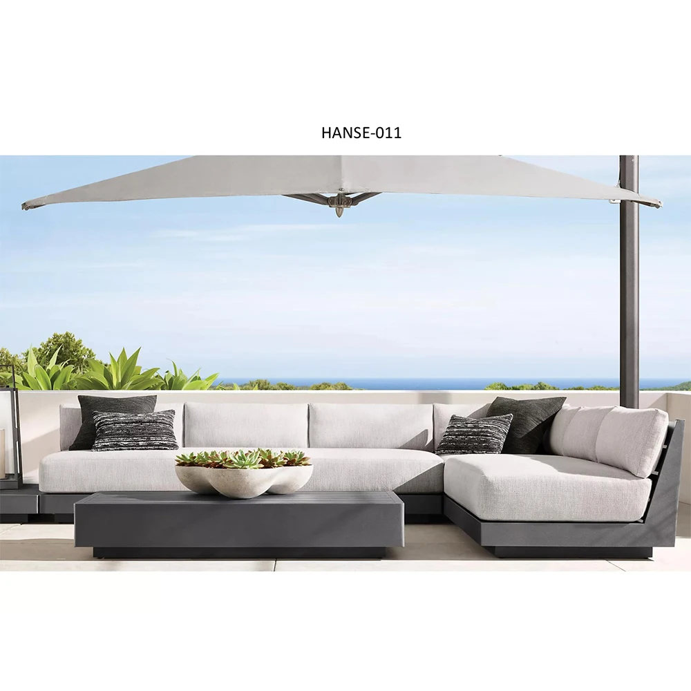 Courtyard Luxury Garden Furniture Set Aluminium Outdoor Sofa for Leisure Balcony Living Room Villa Combination for Parks
