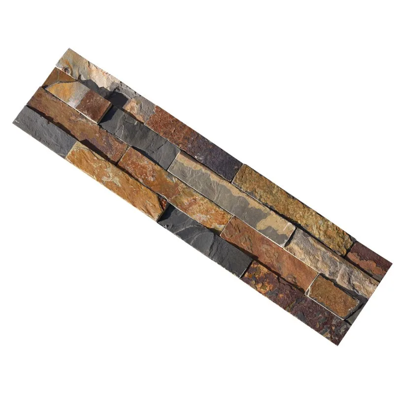 Outdoor natural Rusty slate culture stone real stone exterior wall cladding For The Wall