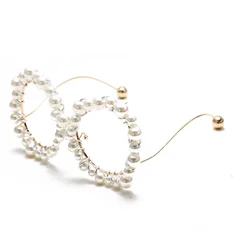 Trendy women shades glasses metal pearl sunglasses 2021 frame glasses