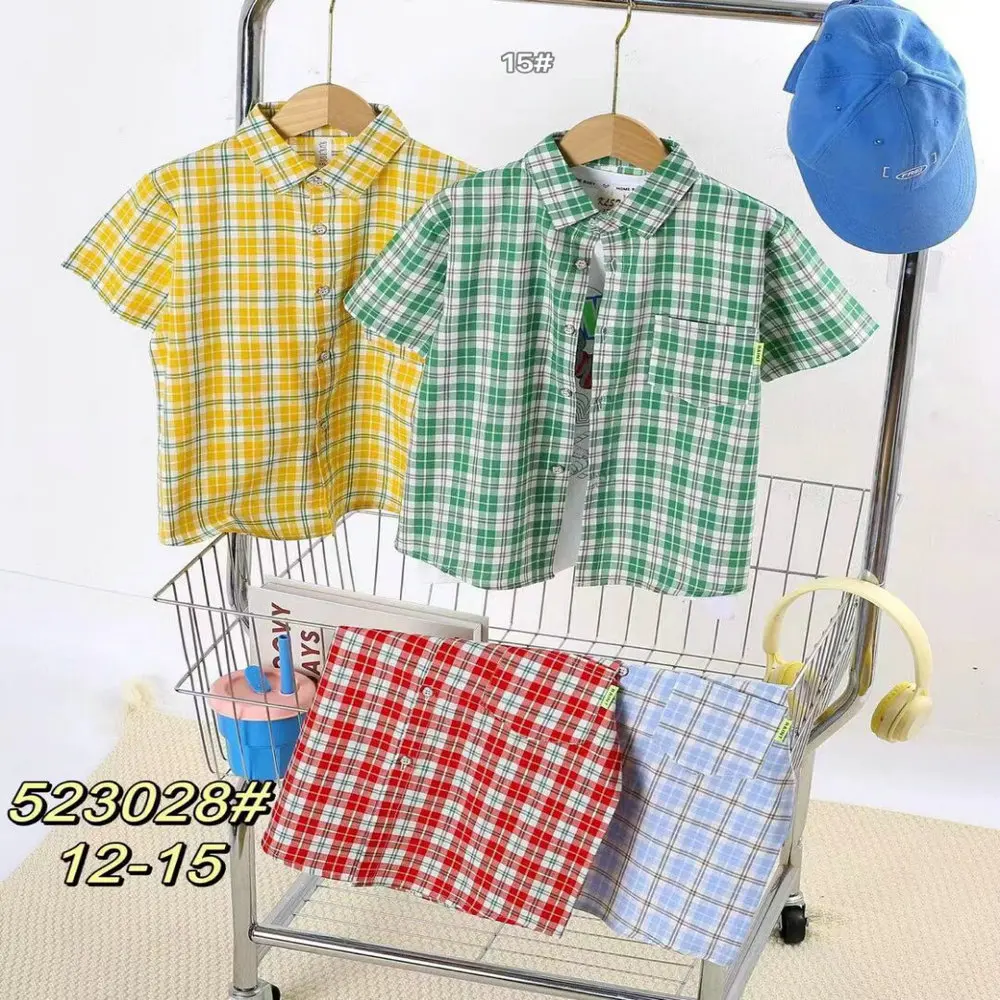 2.25 Dollar Model HMK019 Shirts Size 2-6 Years Wholesale Stock Children Boys Soft Material sports polo With Prints