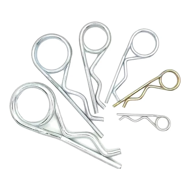 ZM Double Coil Heavy Spring R Shaped Split Cotter Pins 304 Stainless Steel R Type Heavy Duty Spring Pins With Double Coils