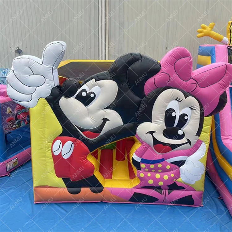 Commercial grade PVC bouncy castle kids party rental toys minnie mouse mickey mouse inflatable bounce house
