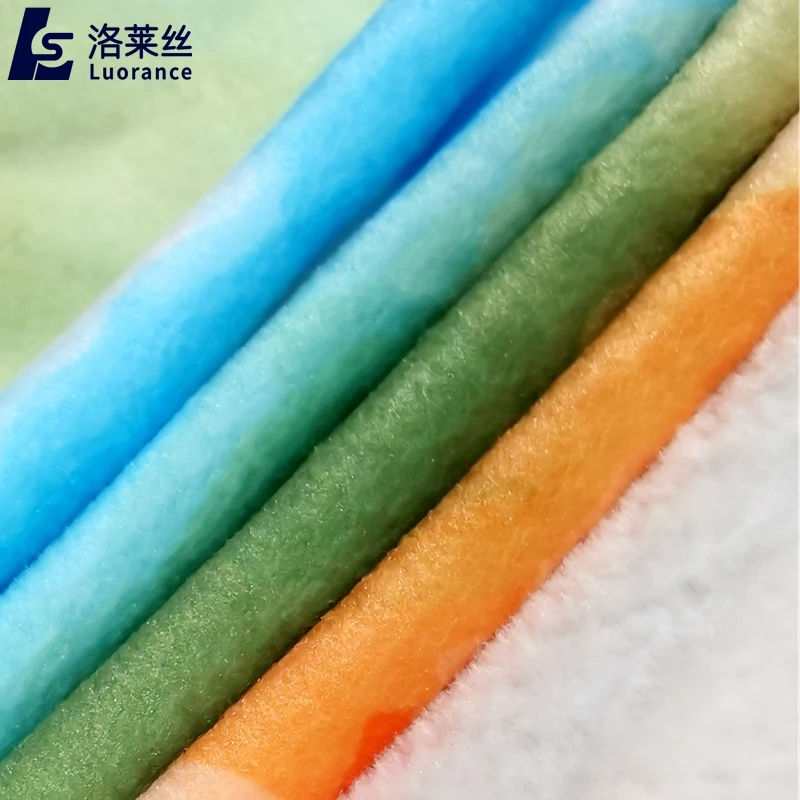 Digital printing Squish fabric Polyester Spandex Double Sided Minky Fabric For Pajamas