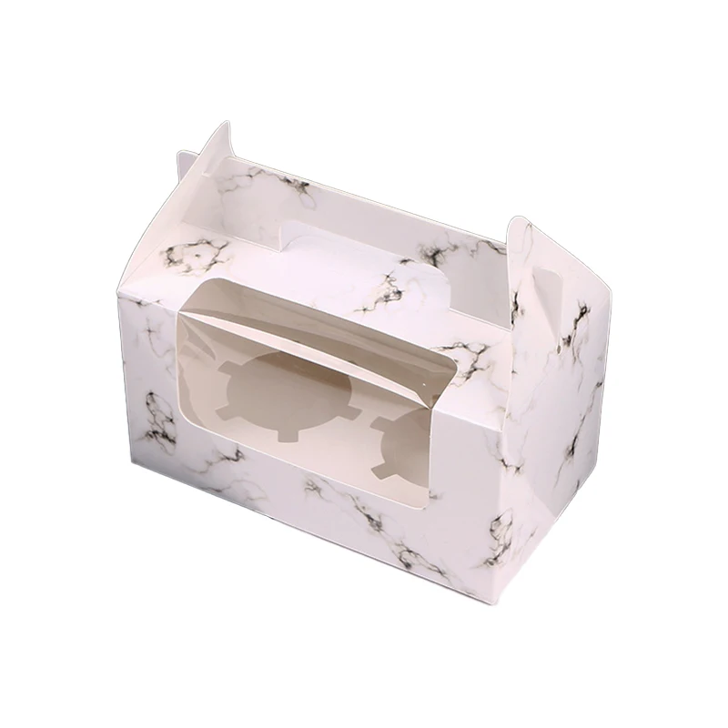 Customized logo personalized box packaging christmas gift paper mini small cake slice box for  bakery macaron