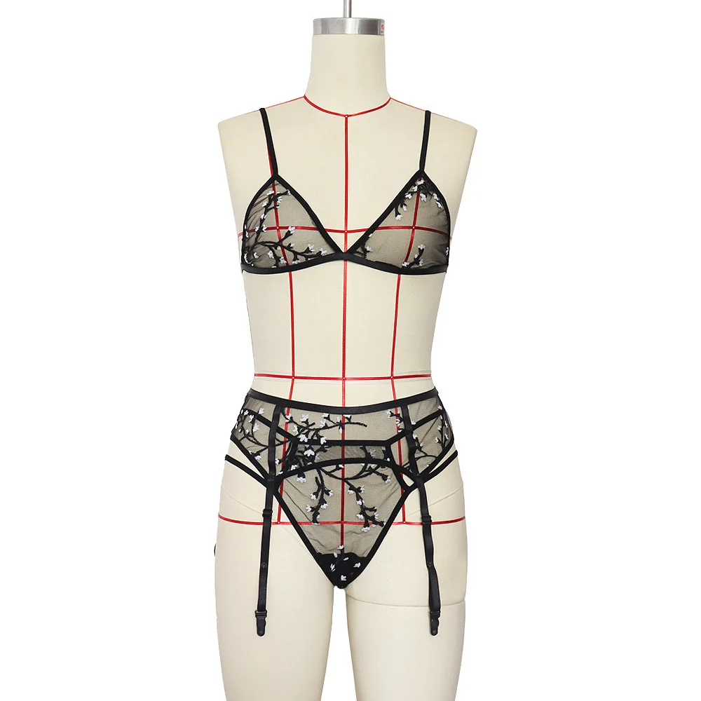 
Attractive Style Women Lingerie Hot Lady Sexy Underwear Transparent Lace Young Beautiful Girls Bra Panty Set 