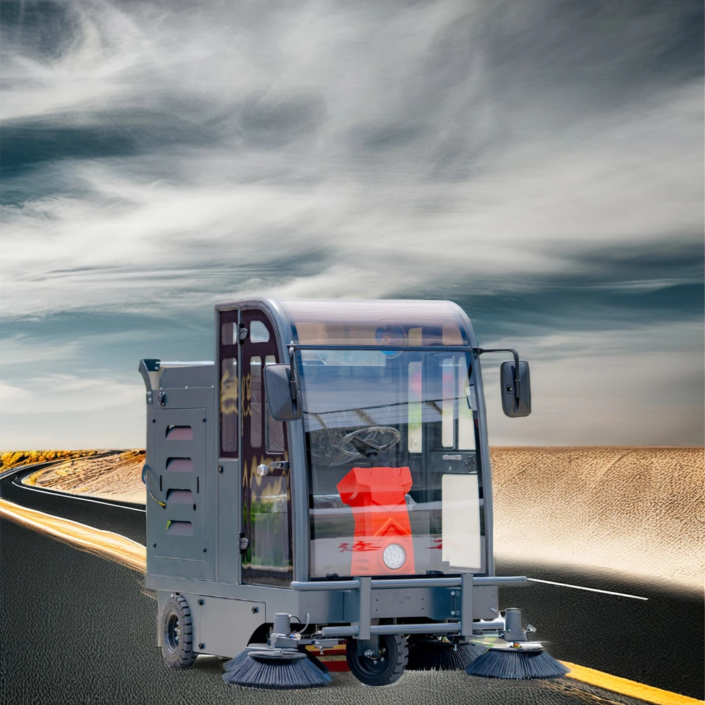 2100C Electric Multi-Function Ride-On Floor Sweeper Home Restaurants Hotels Printing Shops New Plastic Construction Motor