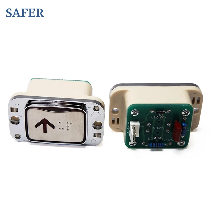 LG Sigma Elevator Button MTD260 MTD265 Elevator Square Button With Braille Red Light Blue Light Size 30.5*40mm DC24V