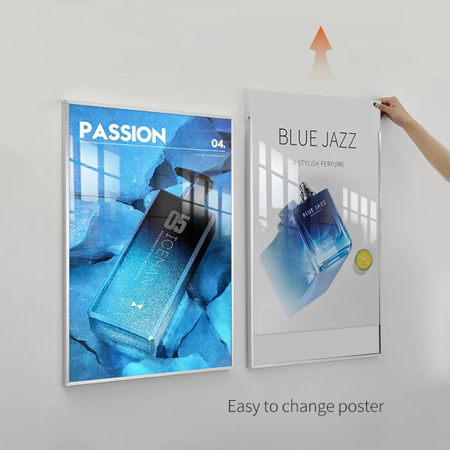 BOZE A2 Size Aluminum Alloy Frame Photo And picture Snap Frame In Gallery With The PVC Protected Panel