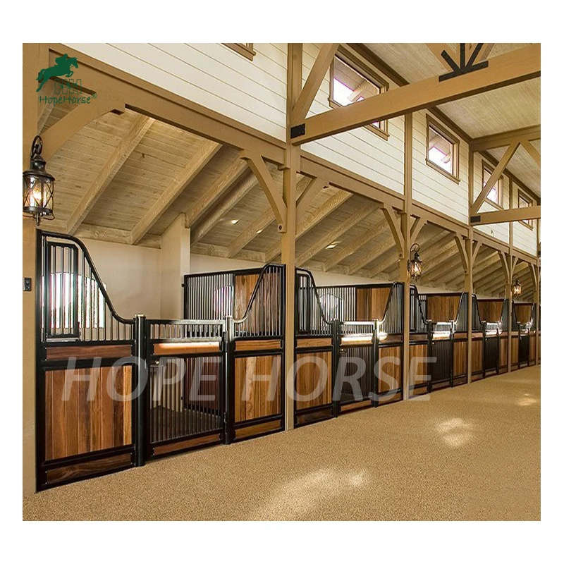 
Бамбуковая коробка для лошадей с порошковым покрытием, стабильные модульные стойки для лошадей 