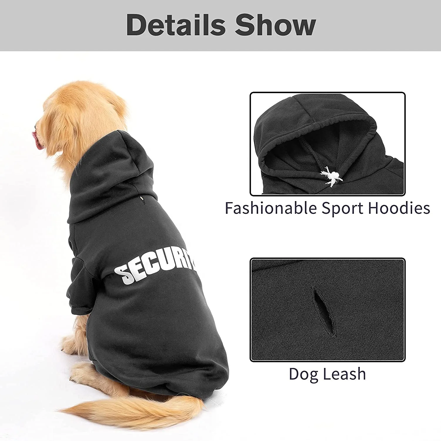 Hottest Fashion Dog Clothes Zip Up Hoodies for Large Breed Dogs
