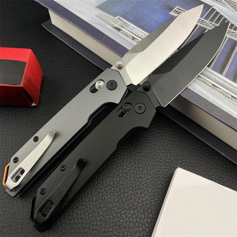 Iridium 2038 Aluminum Alloy Handle Folding Knife D2 Steel Camping EDC Tactical Pocket Knife
