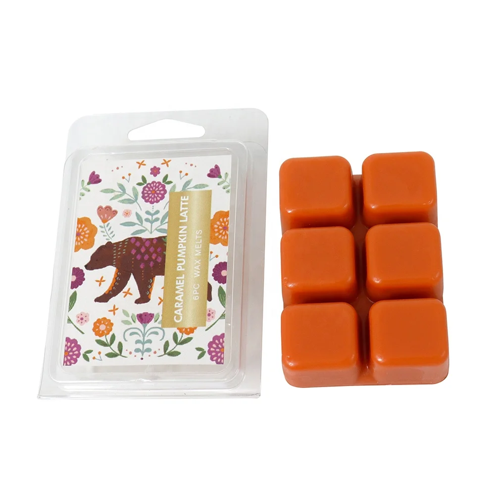 Vietnam Factory Wholesale Cheap 6 Cubes Wax Clamshell Packaging 2.5oz Colorful Aroma Candle Wax Melts