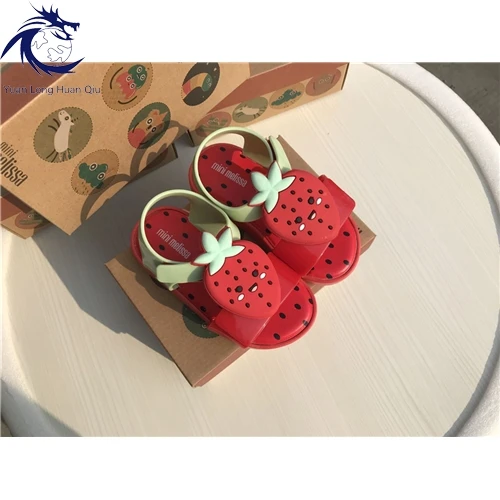 mini melissa shoes kids Fruit Sandal Soft Soles  Toe Jelly Shoes for Boys and Girls Baby Beach Shoes