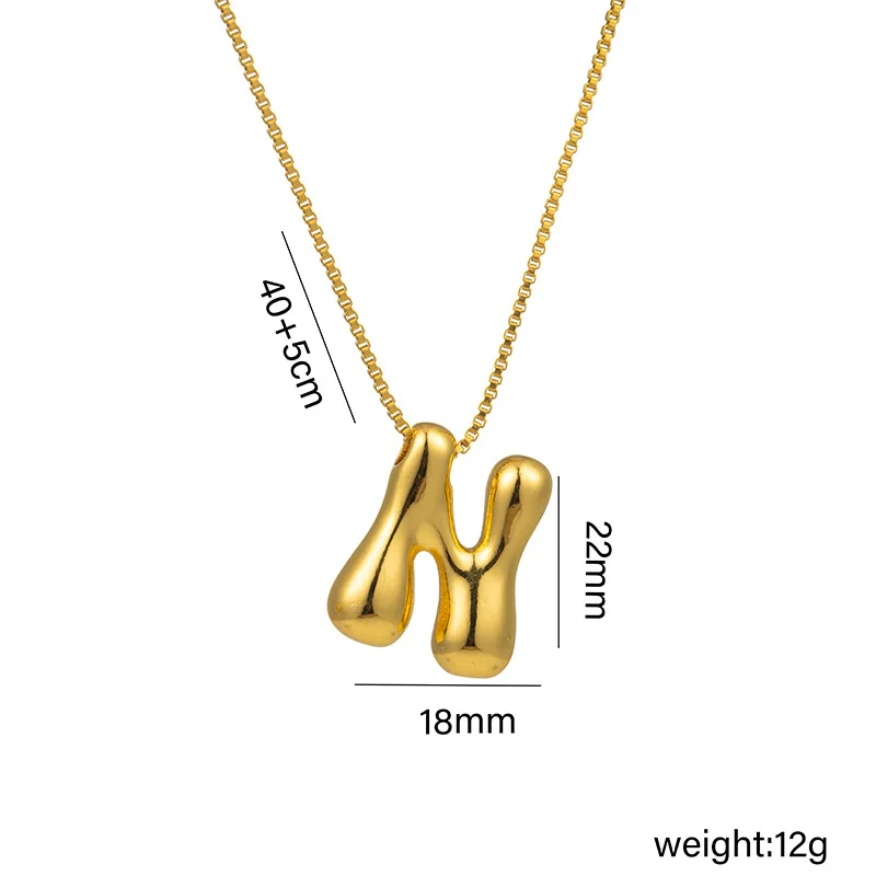 Pendant Necklace Jewelry Fashion Letter Charm Waterproof Titanium Steel PVD Coated Necklace New Style Jewelry for Women