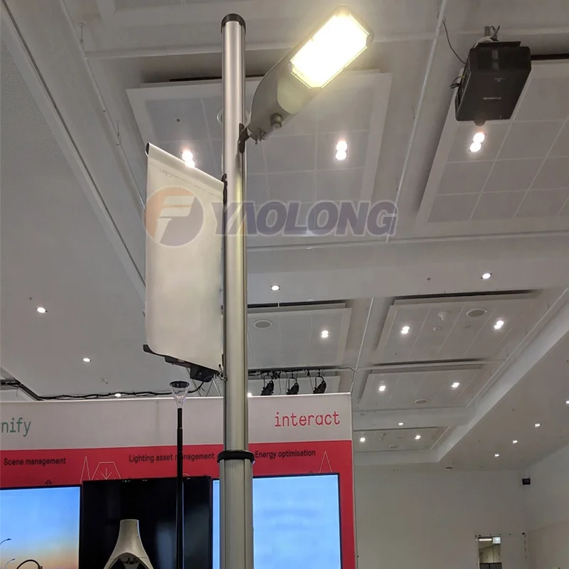 Yaolong new design 9 meter solar power energy smart LED street light pole
