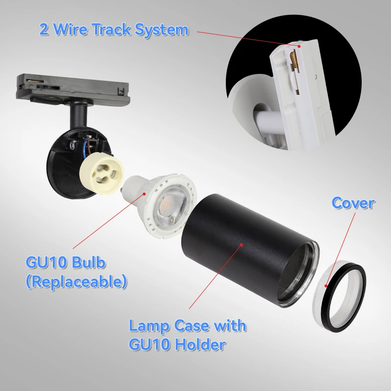 Modern indoor adjustable GU10 lighting fixtures focus commercial spot lights,led spotlights/led track light/tracklight