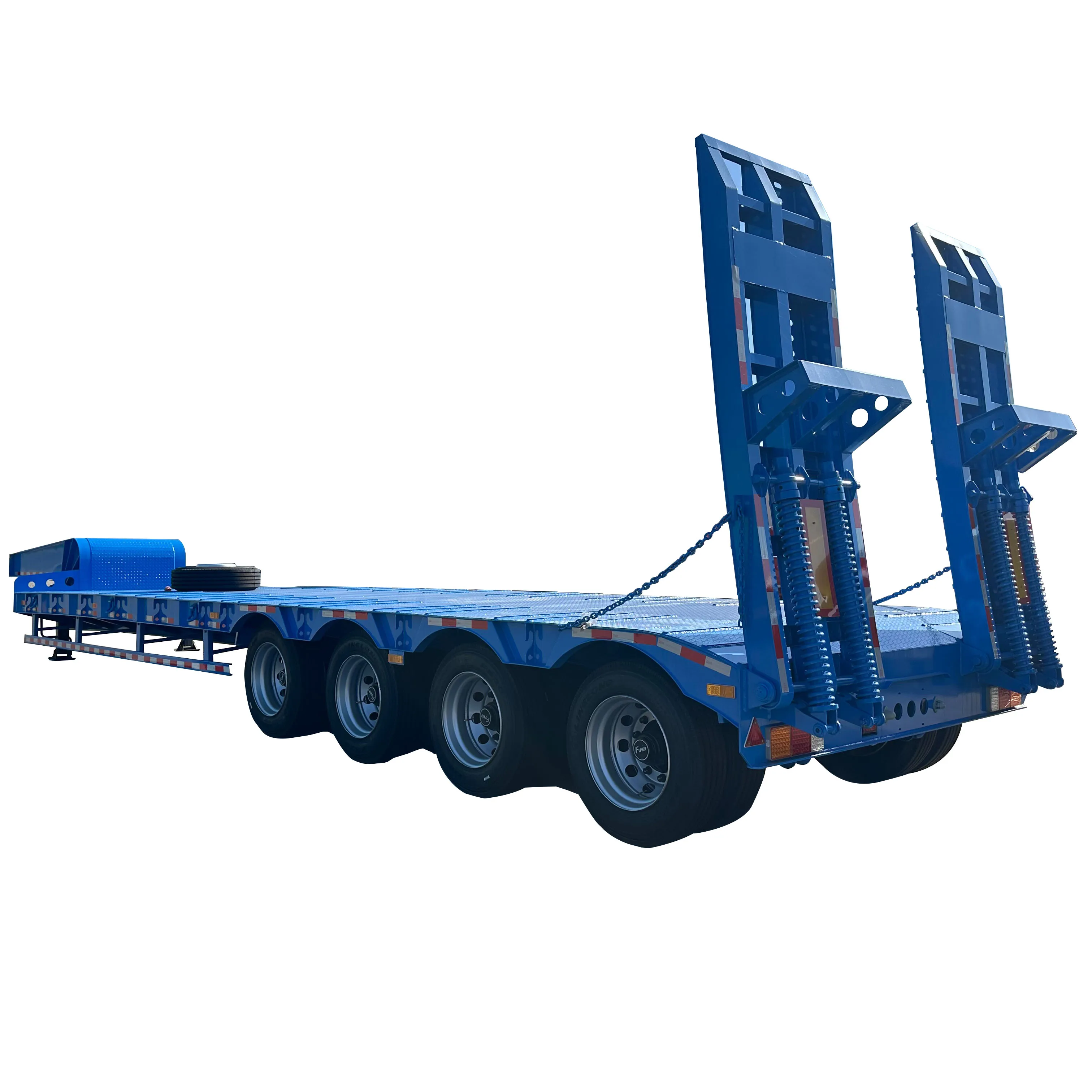 4/6/ Axle Container Chassis Low Boy Heavy Duty Truck Low Bed Semi Trailer for Sale